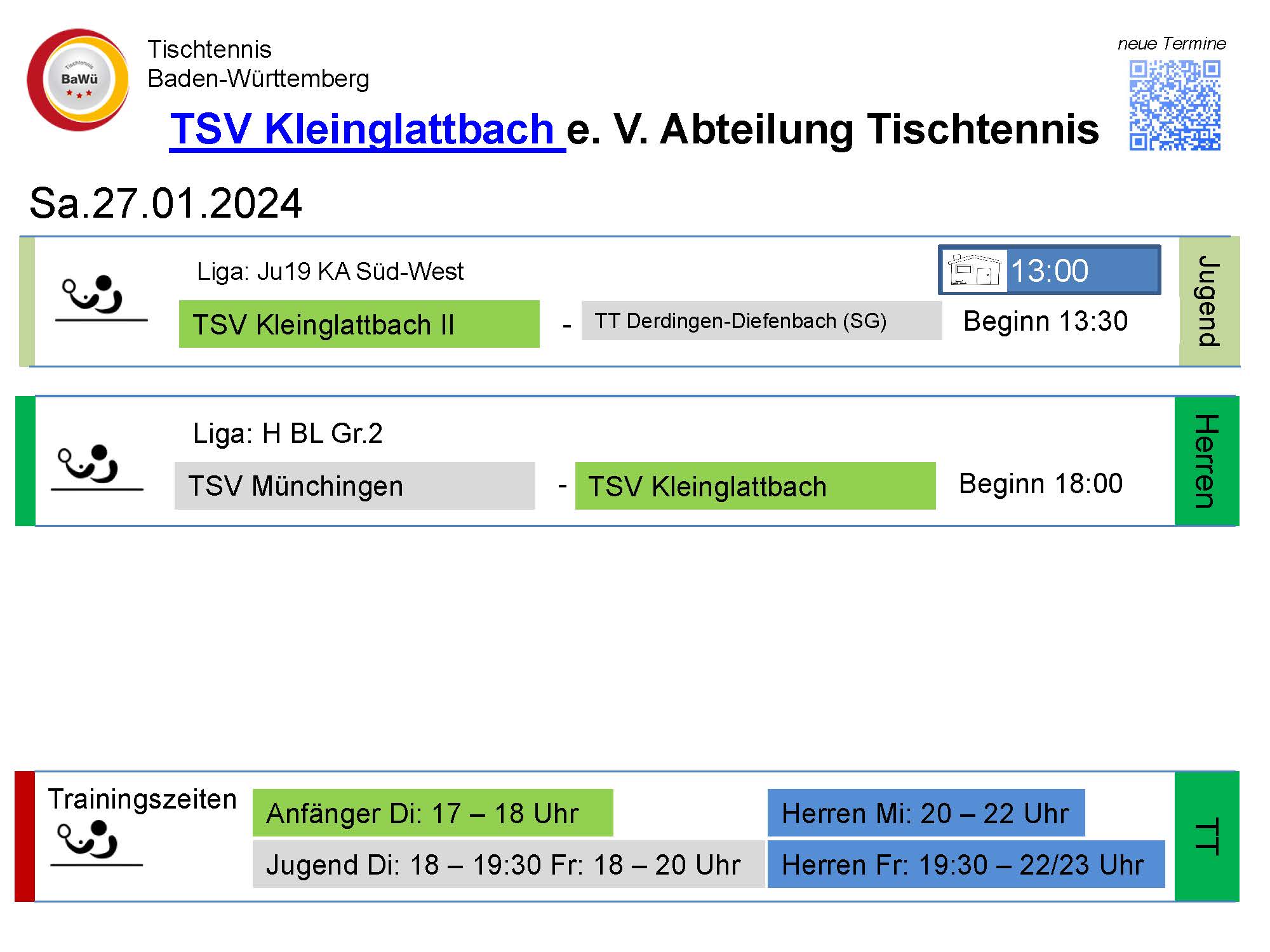 Vorschau Tischtennis-Termine KW04 2024 Seite 1