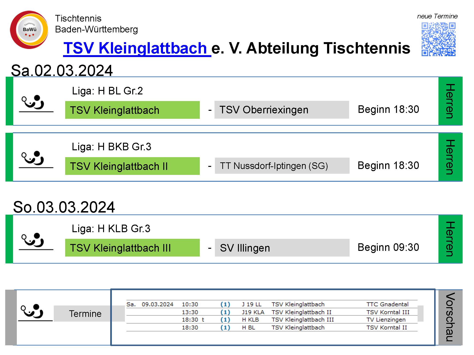 Vorschau Tischtennis-Termine KW09 2024 Seite 2