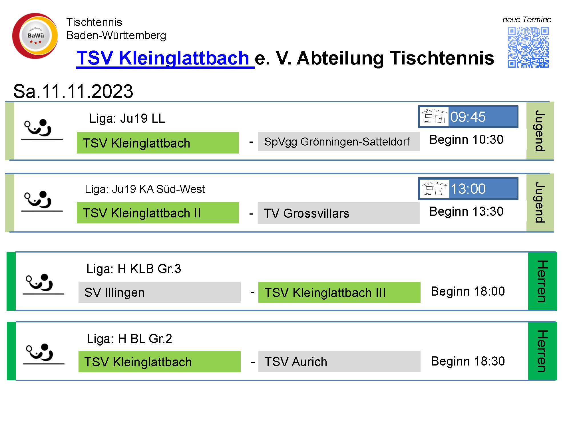 Vorschau Tischtennis-Termine KW45 2023 Seite 2